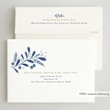"Hanukkah Greenery" - Hanukkah Cards in Navy by Alethea and Ruth - FREE Recipient Addressing