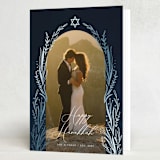"Floral Arch" - Hanukkah Cards in Night by Orasie - Folded Card