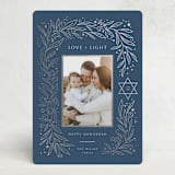 "Star & plants" - Hanukkah Cards in Midnight by Yuliya Evseeva - Front