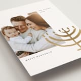 "golden menorah" - Hanukkah Cards in Gilded by Sumak Studio - Detail