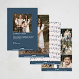 "Talavera" - Hanukkah Cards in Navy by Meagan Christensen - Back of Card Options