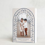 "Talavera" - Hanukkah Cards in Navy by Meagan Christensen - Folded Card