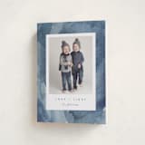"Watercolor Frame" - Hanukkah Cards in Cobalt by Susan Zinader - Folded Card