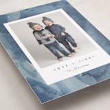 "Watercolor Frame" - Hanukkah Cards in Cobalt by Susan Zinader - Detail