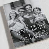"love, light, latkes" - Hanukkah Cards in Starlight by Benita Crandall - Detail