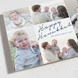 "Handwritten Hanukkah" - Hanukkah Cards in Navy by Annie Shapiro - Detail