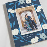 "Pop Floral" - Hanukkah Cards in Navy by Morgan Kendall - Detail