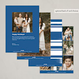 "Hanukkah Menorah" - Hanukkah Cards in Cobalt by Sumak Studio - Back of Card Options