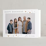 "Sparkling" - Hanukkah Cards in Candlelight by Laura Bercovich - Folded Card