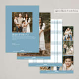 "Hanukkah Greetings" - Hanukkah Cards in Glacier by Megan Davis - Back of Card Options