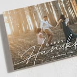 "Timeless Script" - Hanukkah Cards in Snow by Katy Shen - Detail