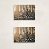 "Timeless Script" - Hanukkah Cards in Snow by Katy Shen - Photo Orientation Options
