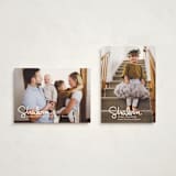 "Simply Shalom" - Hanukkah Cards in Snow by Akweley Creative - Photo Orientation Options