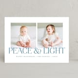 "Soft Light" - Hanukkah Cards in Blue Jay by Snow and Ivy - Front