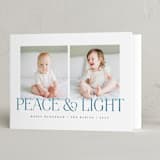 "Soft Light" - Hanukkah Cards in Blue Jay by Snow and Ivy - Folded Card