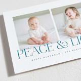 "Soft Light" - Hanukkah Cards in Blue Jay by Snow and Ivy - Detail