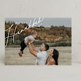 "Hanukkah Scrawl" - Hanukkah Cards in Snow by Laura Bercovich - Front