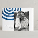 "Hanukkah Menorah" - Hanukkah Cards in Cobalt by Sumak Studio - Folded Card