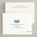 "Hanukkah Menorah" - Hanukkah Cards in Cobalt by Sumak Studio - FREE Recipient Addressing