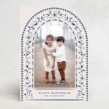 "Talavera" - Hanukkah Cards in Navy by Meagan Christensen - Front