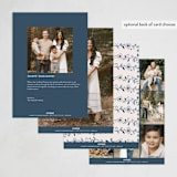 "Talavera" - Hanukkah Cards in Navy by Meagan Christensen - Back of Card Options