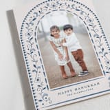 "Talavera" - Hanukkah Cards in Navy by Meagan Christensen - Detail