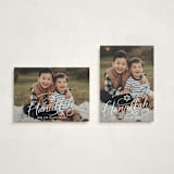 "hanukkah hand lettering" - Hanukkah Cards in Snow by Becky Nimoy - Photo Orientation Options