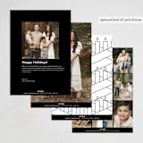 "geometric menorah" - Hanukkah Cards in Snow by Becky Nimoy - Back of Card Options