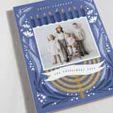 "Season of Miracles" - Hanukkah Cards in Winter Sky by Grae - Detail