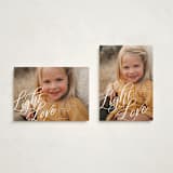 "Light & Love" - Hanukkah Cards in Snow by Ashley Rosenbaum - Photo Orientation Options