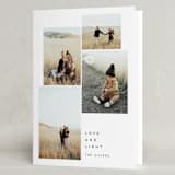 "Love Light" - Hanukkah Cards in Onyx by Erin Deegan - Folded Card