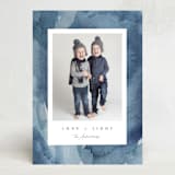 "Watercolor Frame" - Hanukkah Cards in Cobalt by Susan Zinader - Front