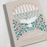 "peace, love and light" - Hanukkah Cards in Vanilla by Jamie Alexander - Detail