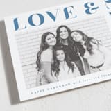 "Pretty Serif" - Hanukkah Cards in Dusty Navy by AK Graphics - Detail