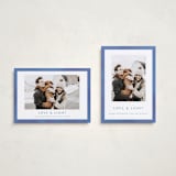 "Painted Shalom" - Hanukkah Cards in Dusty Navy by AK Graphics - Photo Orientation Options