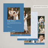 "Pretty Serif" - Hanukkah Cards in Dusty Navy by AK Graphics - Back of Card Options