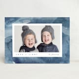 "Watercolor Frame" - Hanukkah Cards in Cobalt by Susan Zinader - Front