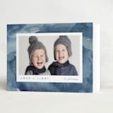 "Watercolor Frame" - Hanukkah Cards in Cobalt by Susan Zinader - Folded Card