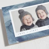 "Watercolor Frame" - Hanukkah Cards in Cobalt by Susan Zinader - Detail