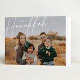 "Signature" - Hanukkah Cards in Snow by Ashley Rosenbaum - Folded Card