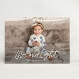 "Scripty Love and Light" - Hanukkah Cards in Ivory by Kristen Magee - Front