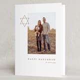 "Modern Star of David" - Hanukkah Cards in Golden by Alexandra Cohn - Folded Card