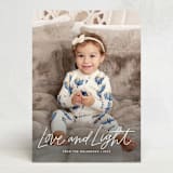 "Scripty Merry Christmas" - Hanukkah Cards in Ivory by Kristen Magee - Front