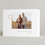 "Modern Star of David" - Hanukkah Cards in Golden by Alexandra Cohn - Folded Card
