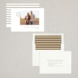 "Modern Star of David" - Hanukkah Cards in Golden by Alexandra Cohn - Assembled