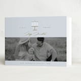 "Geo Menorah" - Hanukkah Cards in Sky by Ana Sharpe - Folded Card