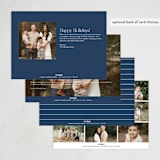 "Modern minimalist hanukkah" - Hanukkah Cards in Tallit by Ana de Sousa - Back of Card Options