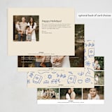 "Warmth Of The Lights" - Hanukkah Cards in Robin Blue by Abbigail Lim - Back of Card Options