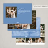 "Watercolor Shalom" - Hanukkah Cards in Sky by Vera Lim - Back of Card Options