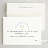 "Modern Menorah" - Hanukkah Cards in Navy by Kami Turnell - FREE Recipient Addressing